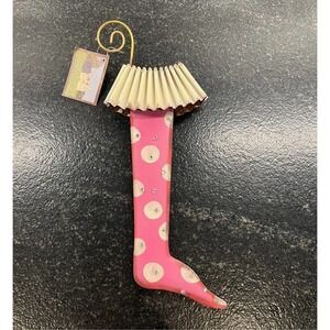 Christmas Stocking Metal The Round Top‎ Collection Pink Whimsy Stocking